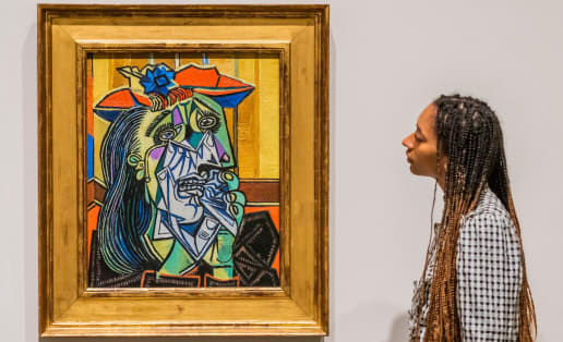 یک بازدید کننده درباره "زن گریه" در Tate Modern در لندن تحقیق می کند