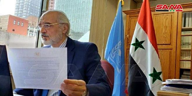 نماینده دائم سوریه در سازمان ملل متحد خواستار برداشتن اقدامات اجباری در سوریه است که مانع مقابله با کرونا ویروس و دستیابی به توسعه می شود